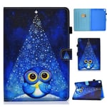 iPad 7th Generation 10.2" Case Slim Shell PU Leather Folio Flip Shockproof Multi Angle Stand Smart Cover Auto Sleep Wake Case with Pencil Holder for Apple iPad 10.2 2019 (Owl)