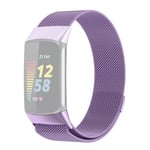 Fitbit Charge 5 - Milanese rem i rustfrit stål - L 23 mm - Lys lilla