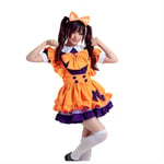 HINK Woman Dress Special Ocassion,Maid Costume Cosplay Colorful Maid Restaurant Cafe Waiter Maid Costume E,Woman Dress For Valentine Easter