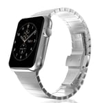 Apple Watch 7/6/5/4/3/2/1/SE - 45/44/42mm - Urrem i rustfrit stål - Sølv