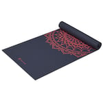 Gaiam Yoga Mat Premium Print Extra Thick Non Slip Exercise & Fitness Mat for All Types of Yoga, Pilates & Floor Workouts, 6mm, Pink Marrakesh