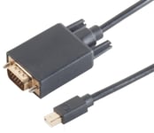 Mini Displayport til VGA kabel - Sort - 5 m