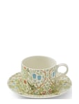 William & Morris Teacup & Saucer – Blackthorn 0.28L Home Tableware Cups & Mugs Tea Cups Multi/patterned Morris & Co