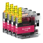 4 Magenta Ink Cartridges for use with Brother DCP-J752DW MFC-J4710DW MFC-J6920DW