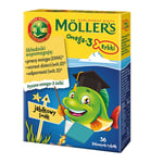 Möllers Omega-3 Fiskgelé med omega-3 syror och vitamin D3 för barn Äpple 36 st. (P1)