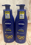 2x 400ml Nivea Q10 Plus Body Lotion Pump with Vitamin C Dry Skin