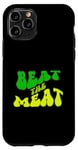 Coque pour iPhone 11 Pro Beat the Meat - Design rétro végétarien