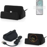 Docking Station for Nokia C32 black charger Micro USB Dock Cable