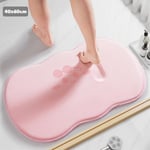 Skridsikker Badeværelsesmåtte / Gulvmåtte med memoryskum - 60 x 40 cm - Pink