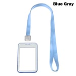 Badge Case Id Card Holder Protective Shell Blue Gray