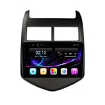 2 DIN Multimédia Voiture Stéréo Autoradio, pour Chevrolet Aveo 2011-2013 avec Caméra De Recul Soutien Bluetooth Mains Libres/GPS Navigation/FM/1080P Video/Lien Miroir,Quad Core,4G WiFi 1+32