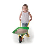 Rolly Toys Brouette pour enfants (couleur jaune/vert, brouette de jardin, brouette en métal, jouet pour enfants à partir de 2,5 ans, supportant jusqu'à 25 kg, outils de jardin pour enfants) 271900