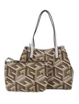 GUESS Vikky Tote, Bag Women, Taupe Logo, Taille Unique
