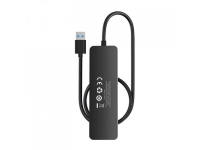 4in1 Hub Baseus UltraJoy Lite USB-A till USB 3.0 50cm (svart)