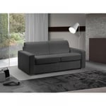 Canapé lit 2 places MASTER convertible EXPRESS 120 cm microfibre gris graphite, MATELAS 18 CM INCLUS.
