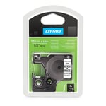 Dymo Tejp D1 12mmx3,5m nylon svart/vit