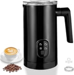 Electric Milk Frother Making Steamed Milk, hot frothed or Cold Black 