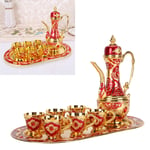 (Gold Red)Coffee Pot Set Wine Pot Set Electroplating Process Exquisite