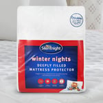 Luxury Double Bed Soft Quilted Deep Filled Mattress Topper Silentnight Protector