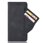 HAOTIAN Case for Motorola Moto G9 Plus Case Wallet, Motorola Moto G9 Plus Flip Cover, Leather Protective Cover & Credit Card Pocket, Support Kickstand Slim Case for Motorola Moto G9 Plus, Black
