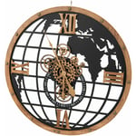 Horloge Monde ø 80 cm Amadeus Naturel