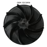 Car Vac Impeller Fan Black ABS Leaf Blower Vacuum Parts 125 0494 Replacement For