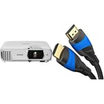Epson EH-TW750 & KabelDirekt – 10 m – Câble HDMI 4K (4K@60 Hz pour Une expérience Ultra-HD spectaculaire – High-Speed avec Ethernet, Blu-ray/PS4/PS5/Xbox Series X/Switch, Noir)