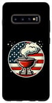 Coque pour Galaxy S10+ Barbecue vintage patriotique avec drapeau américain