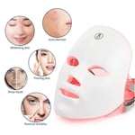 7 färger LED ansiktsmask foton terapi hud anti akne rynkor borttagning trådlös