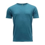 Devold Eika Tee, t-skjorte i ull herre Blue Melange GO 181 280B 258A S 2020