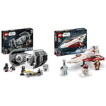 LEGO 75347 Star Wars TIE Bomber Model Building Kit, Starfighter with Gonk Droid Figure & Darth Vader Minifgure & 75333 Star Wars Obi-Wan Kenobi’s Jedi Starfighter, Buildable Toy