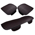 GPPSUN Auto Seat Pad, Car Seat Cushion PU Leather Fit for Kia Sport, Waterproofcar Seat Protector, 3 Pieces,Red Line