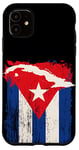 Coque pour iPhone 11 Drapeau Cuba Support Patrimoine Cubain Carte de pays île Graphique