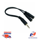 3.5mm Jack Headphone Splitter Cable Adaptor Stereo Lead Cable - IPOD IPAD TABLET