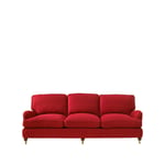 Bröderna Anderssons Andrew soffa 3 sits Memory röd-3 kuddar-mässingshjul