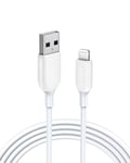 Anker PowerLine III Lightning Cable iPhone Charger Cord MFi Certified for iPhone X, Xs, Xr, Xs Max, 8, 8 Plus, 7, 7 Plus, 6, 6 Plus and More, Ultra Durable (1.8m, White)