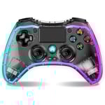 PS4-kontroller med 8 färger justerbar LED-belysning fjärrkontroll