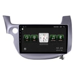 Android 10 10.1 Inch Full Touch Screen Car GPS Radio for Honda Fit Jazz 2007-2014 Support GPS Navigation/Multimedia/Carplay Android Auto/Mirror Link/Bluetooth SWC RDS DSP FM etc,Silver,7731