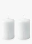 Georg Jensen Pillar Candles, Set of 2, H10cm, White