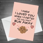 Valentines Cards For Him Her Funny FART Card For Boyfriend Girlfriend Husband