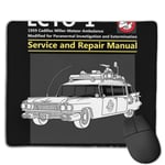 Ghostbusters Ecto1 Service and Repair Manual Customized Designs Non-Slip Rubber Base Gaming Mouse Pads for Mac,22cm×18cm， Pc, Computers. Ideal for Working Or Game