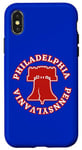 Coque pour iPhone X/XS Philadelphie Pennsylvanie Liberty Bell Patriotic Philly