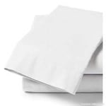 5 Star luxurious experience 100% Egyptian cotton 1pc White Solid Flat Sheet with 400 Thread Count Long Staple Cotton for Extra Softness and Comfort, Single Size.