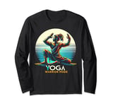 Warrior Yoga Graphic Tee for Men Women Long Sleeve T-Shirt