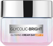 L'Oréal Paris Glycolic Bright Day Cream with SPF 17, 15Ml |Skin Brightening Crea