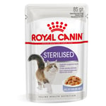 Økonomipakke: 96 x 85 g Royal Canin vådfoder - Sterilised i gelé