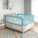 Sängskena för barn blå 160x25 cm tyg