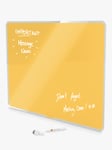 Leitz Cosy Magnetic Glass Whiteboard, Yellow