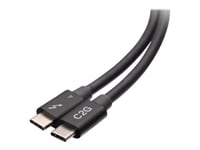 C2g 2.5Ft Thunderbolt 4 Usb C Cable - Usb C To Usb C - 40Gbps - M/M - Thunderbolt-Kabel - 24 Pin Usb-C (Hane) Till 24 Pin Usb-C (Hane) - Usb 3.2 / Displayport 2.1 / Thunderbolt 4 - 30 V - 76 Cm - 4K60 Hz (4096 X 2160) Stöd, Usb-Strömförsörjning (100