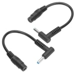 Socobeta Connector Cable 5.5x2.1mm Female to 4.5x3.0mm Male Adapter Line Connector Line 2pcs Lightweight Computer Accessory Power Adapter Cable for Computer for PC